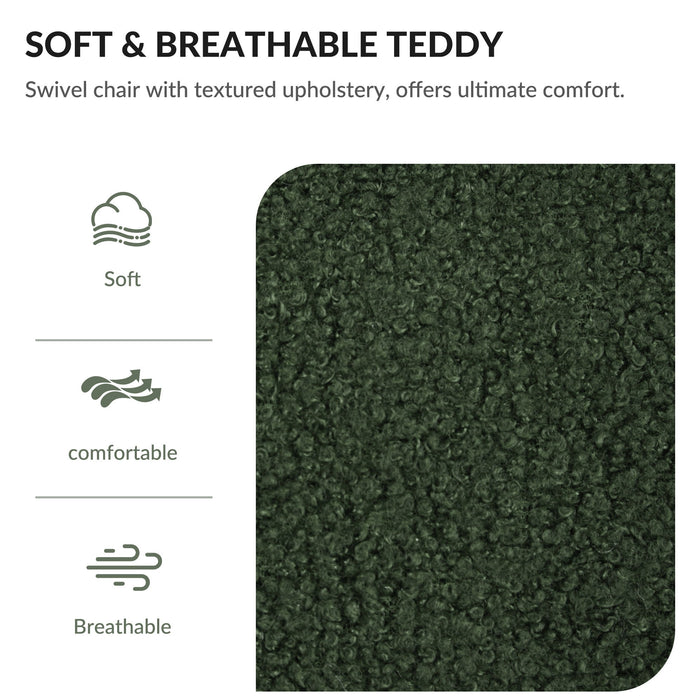 Swivel Accent Chair Wide Upholstered For Living Room