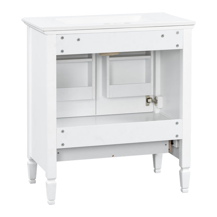 Freestanding Vanity With 1 Drawer & 2 Soft Close Doors With Door Mounted Storage