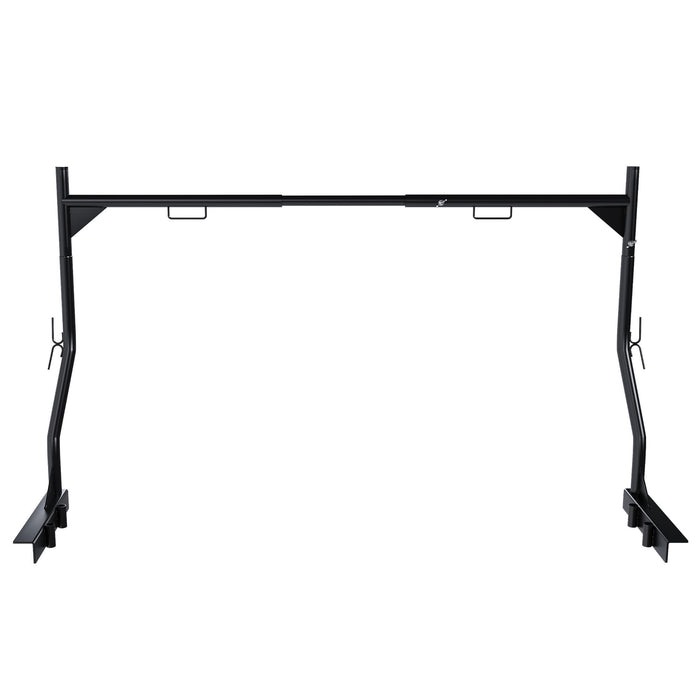 Heavy Duty Universal Truck Bed Ladder Rack, No-Drill Installation, Adjustable - Black