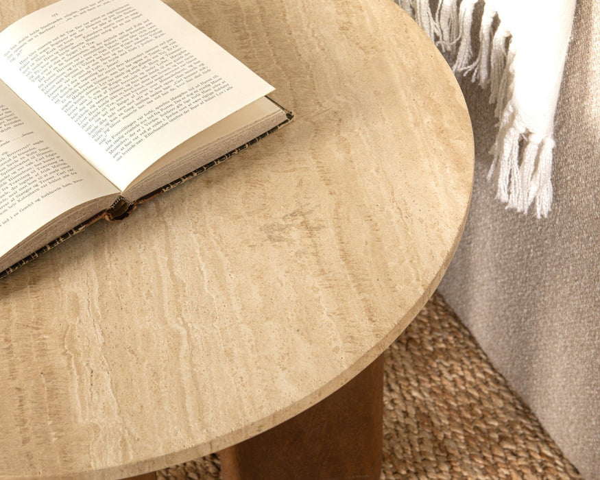 Idella - Travertine Round Table