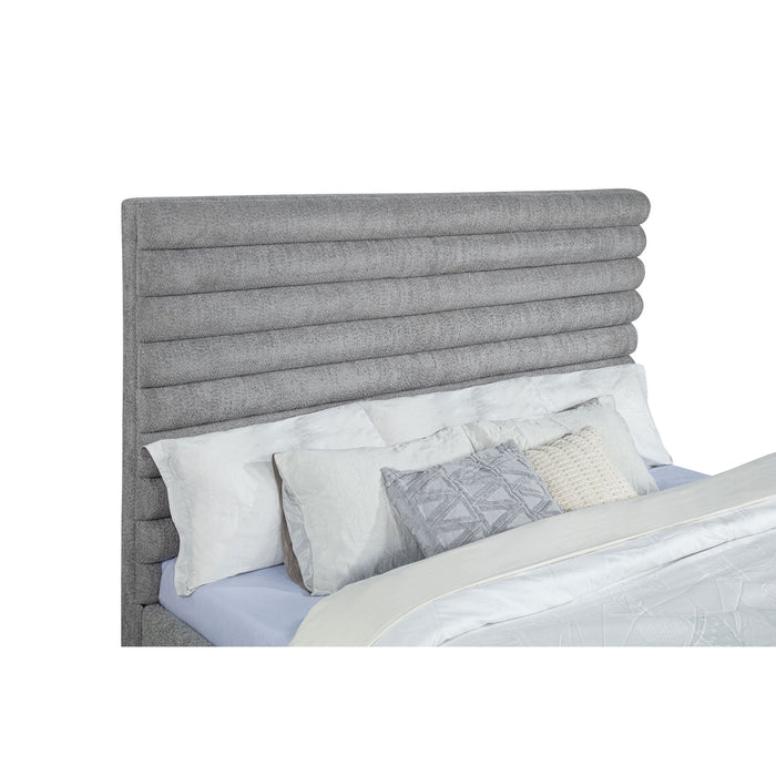 Fandango - Eastern Bed With Rolled Tufting - Gray