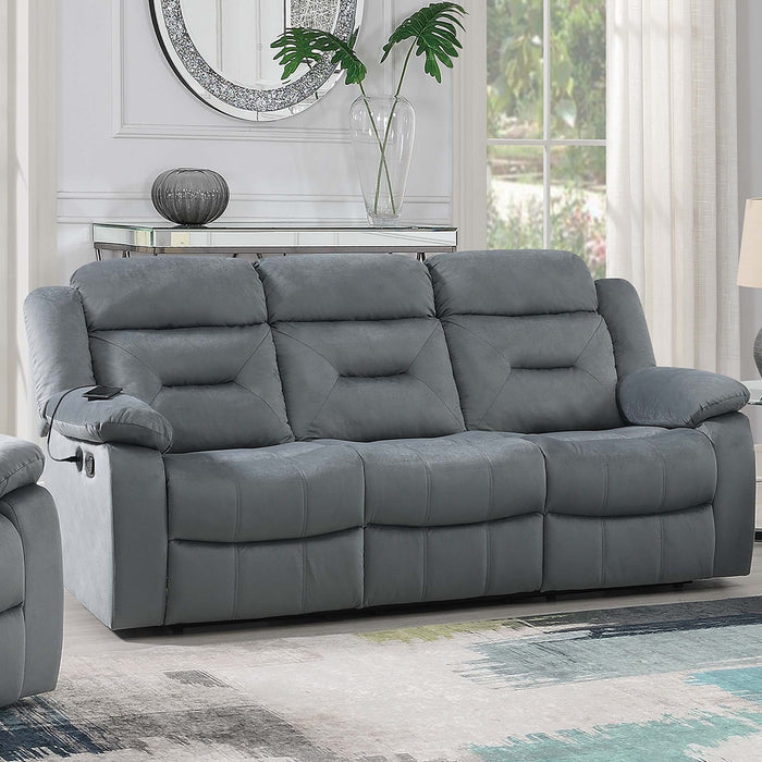 Contemporary Living Room Set With Pillow Arms And Headrest Support