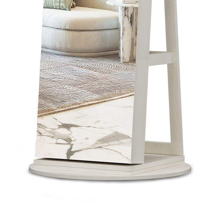 Swivel Jewelry Cabinet With Full Length Mirror