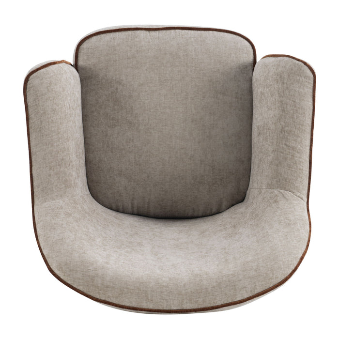 360° Swivel Accent Chair With Flared Arms