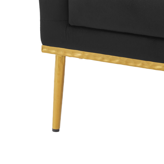 Elegant Curved Armrest Accent Armchair