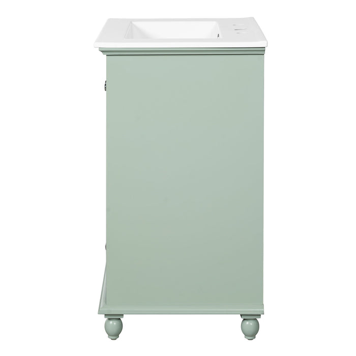 Modern Bathroom Vanity With Sink, Cabinet With Drawer And Dividers, Rectangular Storage Unit