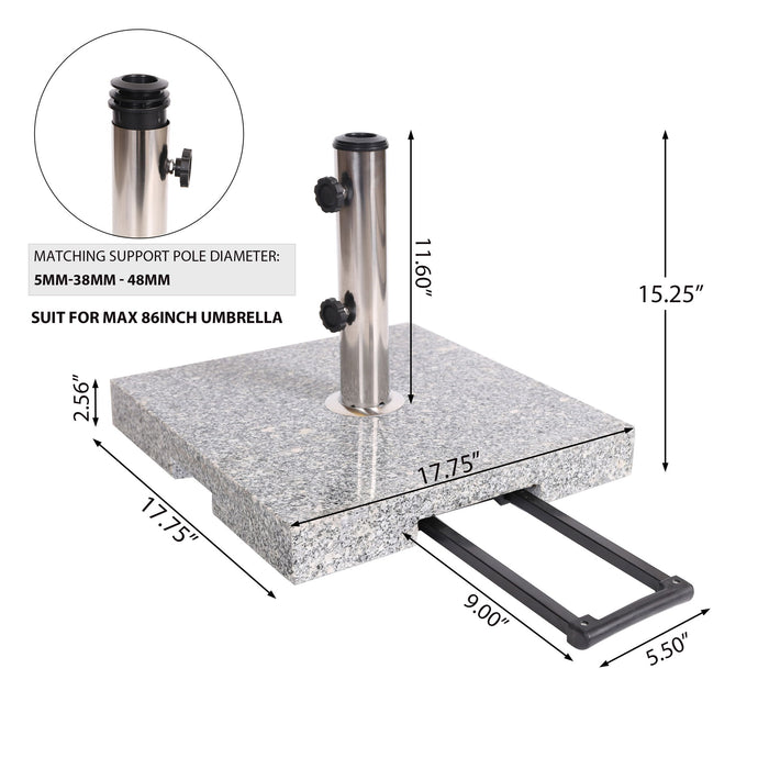 Mojave - Granite Umbrella Base - Natural / Gray