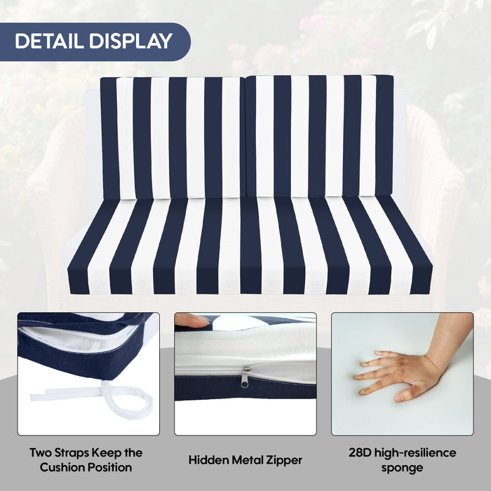 Outdoor Deep Seat Waterproof Replacement Patio Chair Cushions (Set of 2)