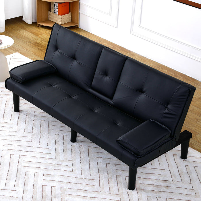 Sofa Bed With Foldable Design And Cup Holder