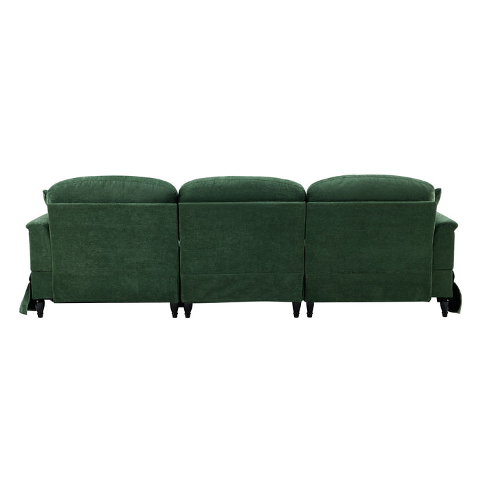 Cloud Sofa With Removable Ruffled Skirt With Ottoman And Flared Arms