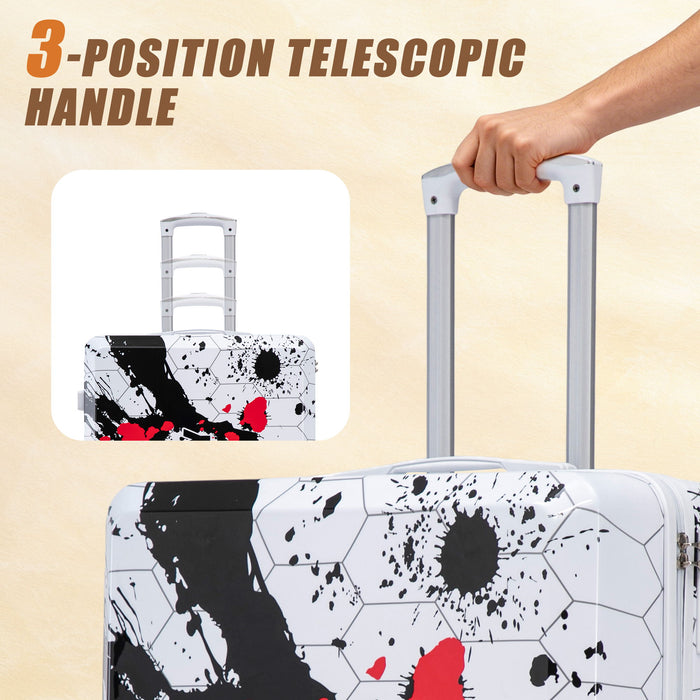 Luggage With Printed Pattern, Combination Lock
