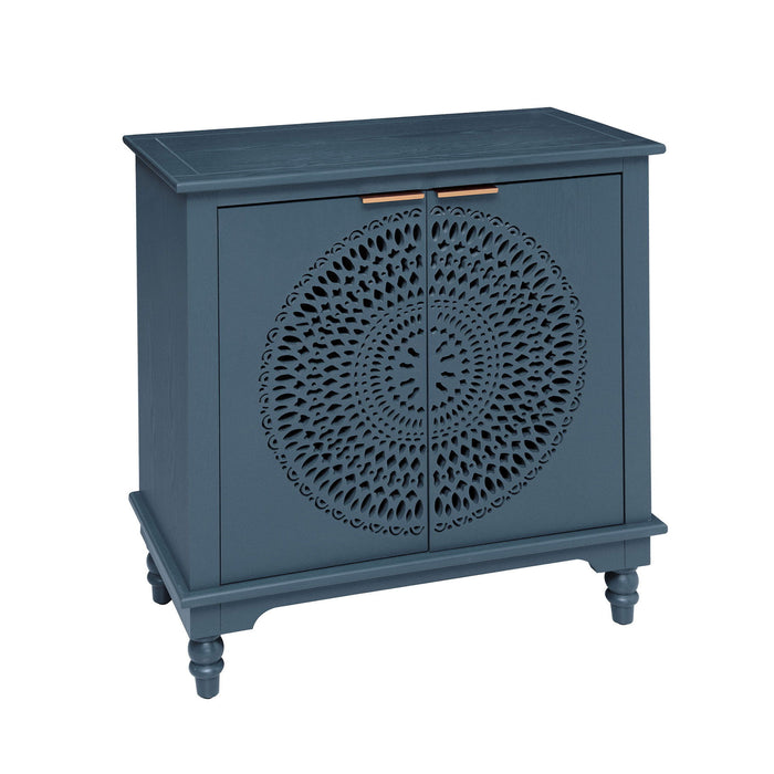 Hollow - Carved 2 Doors Accent Cabinet