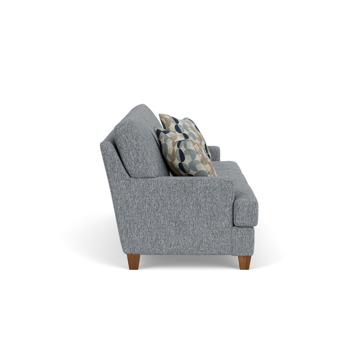 Moxy - Fabric Sofa, T-Shaped Seat Cushion, Straight Track Arms