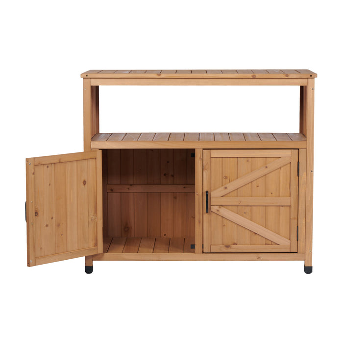 Patio Bar Table Set With Storage