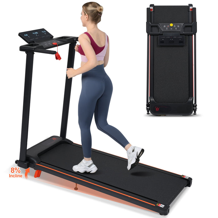 Treadmill With 8% Incline, Portable Treadmills For Home - Black