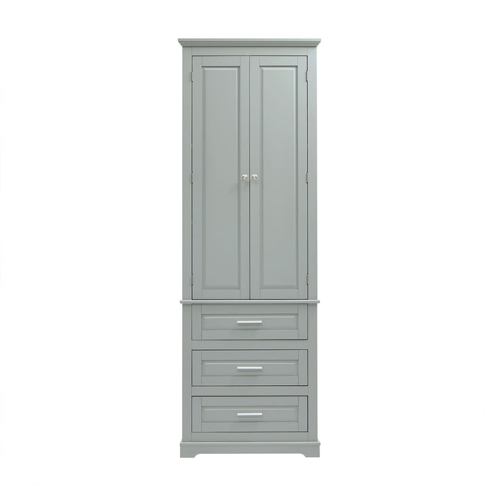 Tall Storage Cabinet With 3 Drawers For Bathroom
