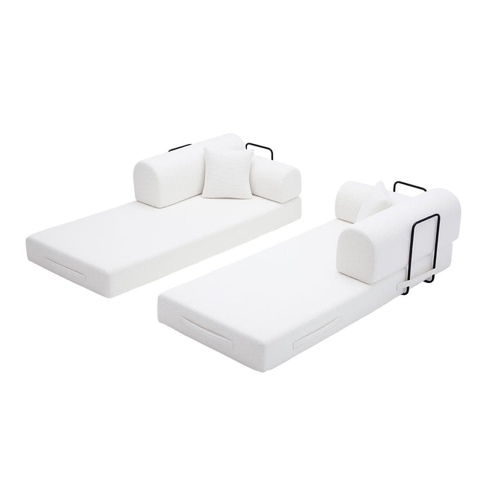 Convertible Sleeper Sofa Bed, Floor Lounge Couch For Living Room