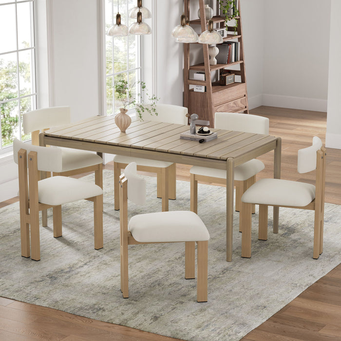 Modern Upholstered Armless Dining Chairs With Metal Legs