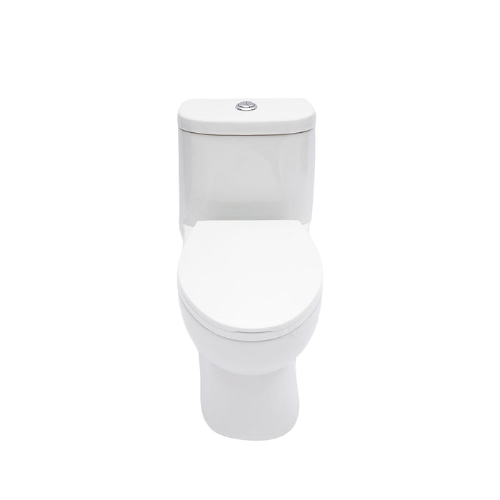 1 Piece Toilet For Bathroom, Dual Flush, Soft Closing Seat - White