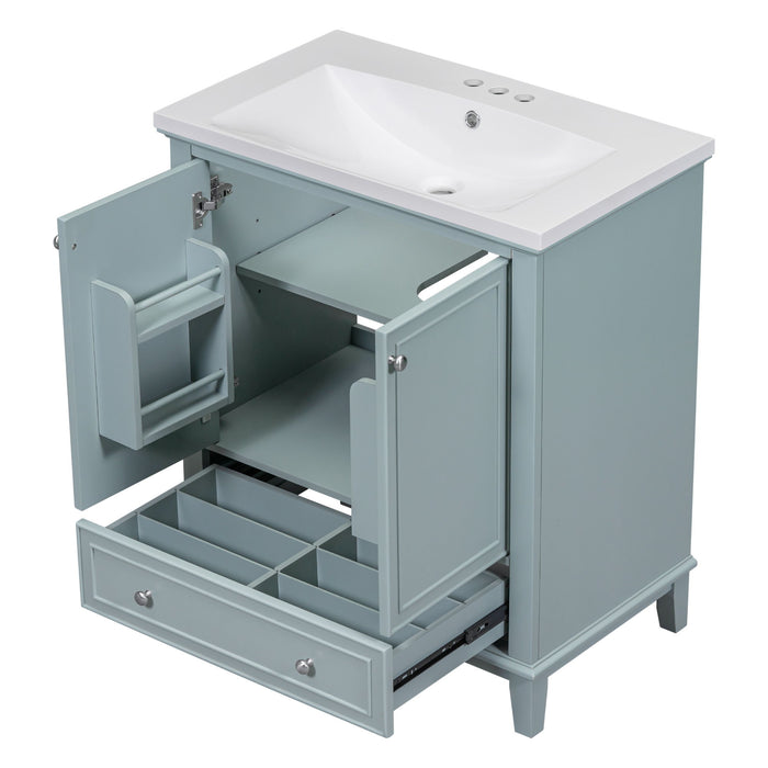 Modern Bathroom Vanity With Sink Combo, Multi Functional Cabinet With Doors And Drawer