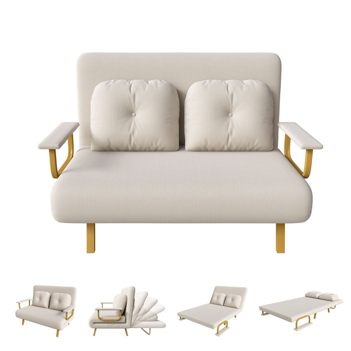 5 In 1 Convertible Sofa Bed For 2 With Adjustable Backrest
