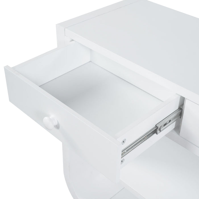 Console Table With 3 Soft Close Drawers & 2 Open Shelves
