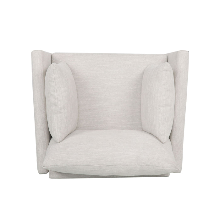 Luminate - Upholstered Fabric Club Chair With Tapered Legs And 2 Accent Pillows