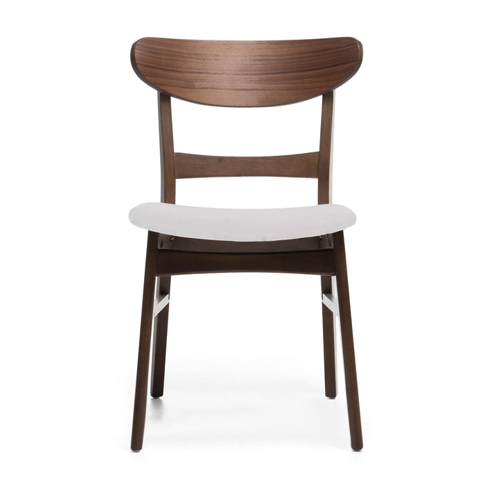Modern Dining Chair With Upholstered Seat And Wood Frame