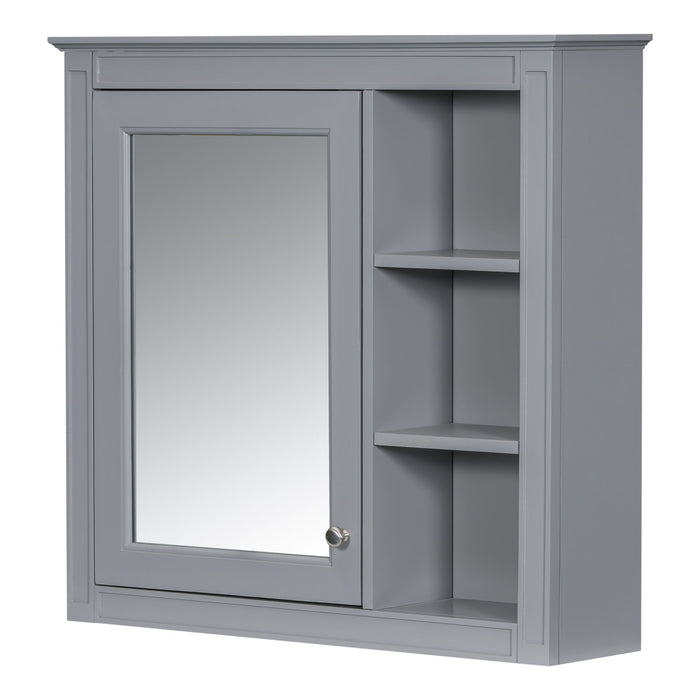 Wall Mounted Medicine Cabinet With Mirror And 3 Open Shelves