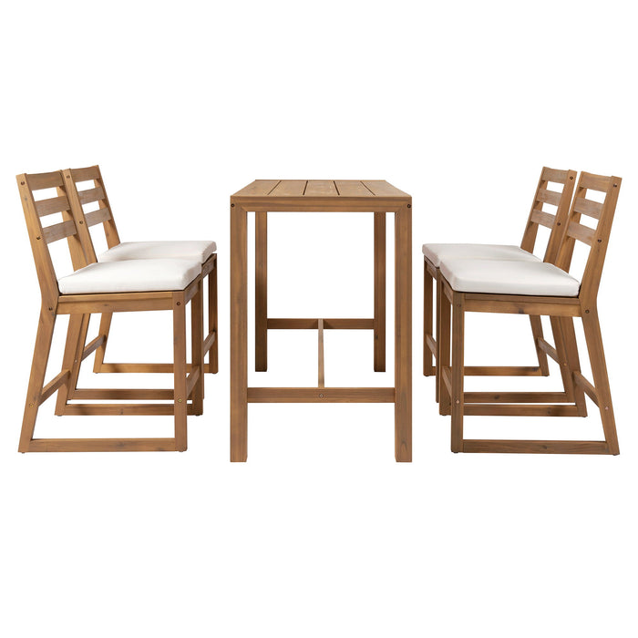 Patio Bar Set With Ergonomic Chairs