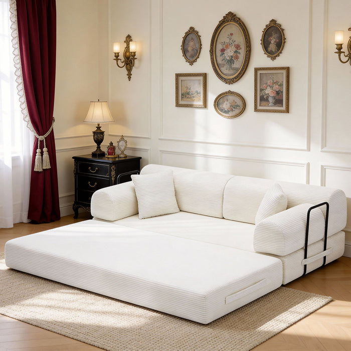 Convertible Sleeper Sofa Bed, Floor Lounge Couch For Living Room