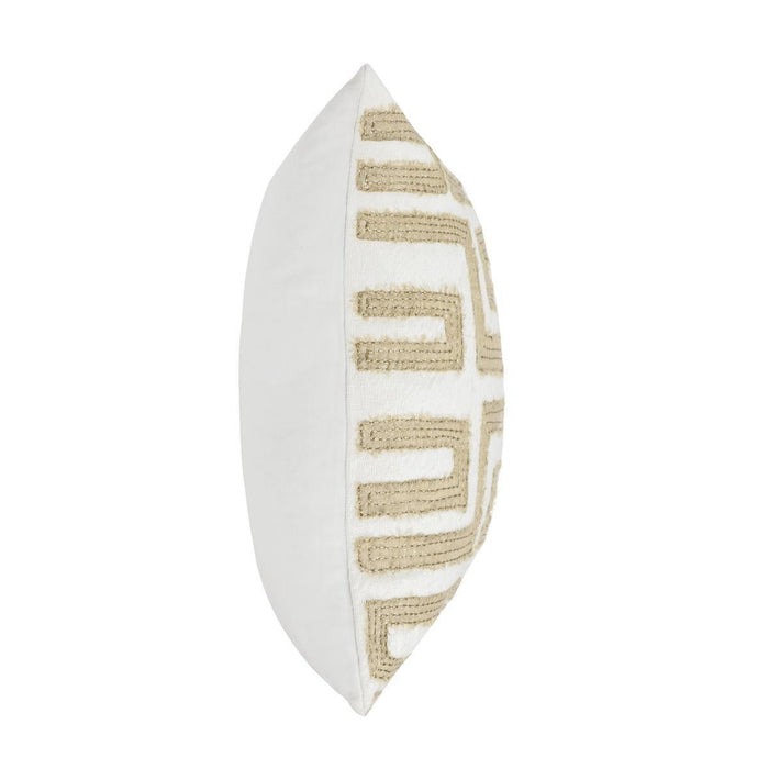 Mateo - 22" x 22" Pillow - Metallic Gold / Ivory