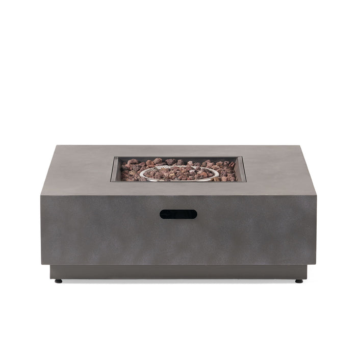 Modern Square Fire Pit With 50,000 Btu