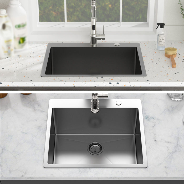 Topmount Kitchen Sink 16 Gauge, Single Bowl