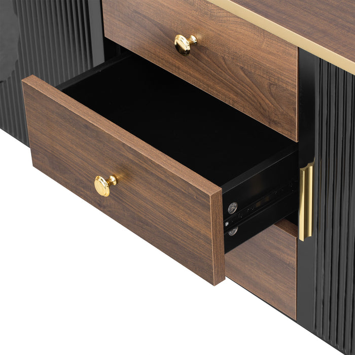 Minimalist TV Stand With 3 Drawers And 1 Shelf