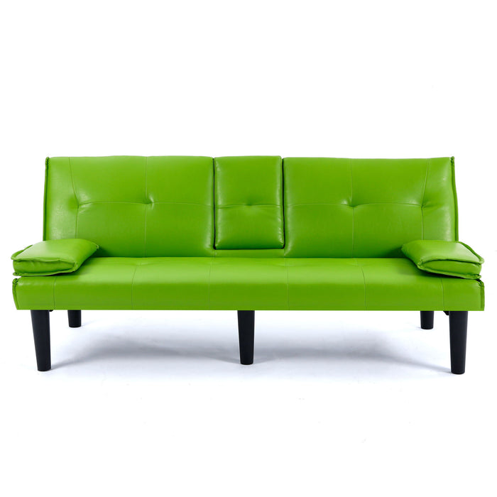 Sofa Bed With Foldable Design And Cup Holder