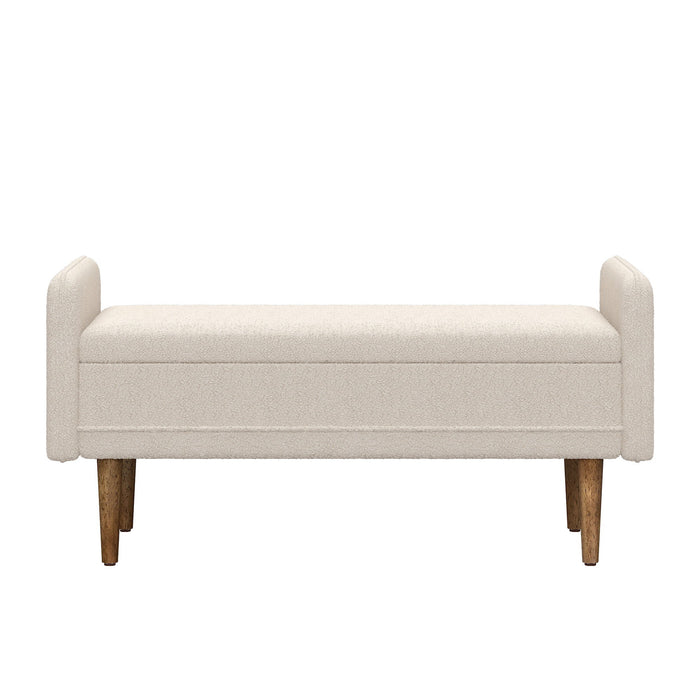 Teddy Velvet Storage Stool With Storage Space For Apartments