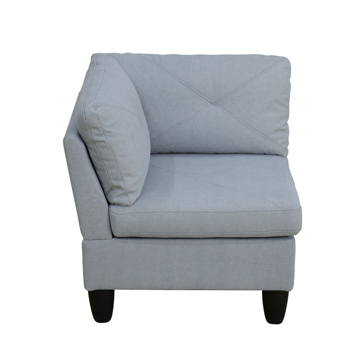 Modular L - Shaped Sectional Sofa 6 Seater 4 Piece Couch With Chaise