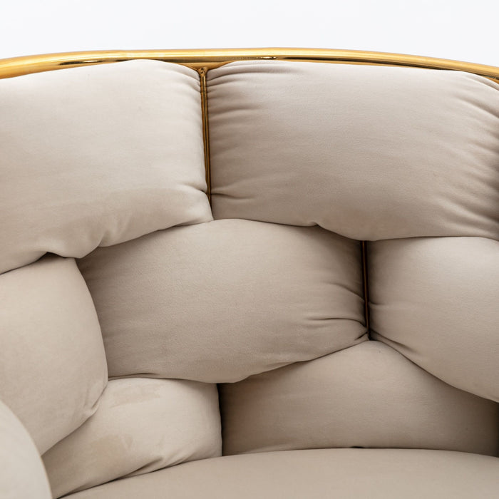 Luxury Modern Simple Leisure Velvet Single Sofa Chair Bedroom Lazy Person Household Dresser Stool Manicure Table Back Chair