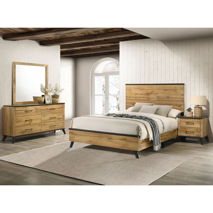 Georgina - 4 Piece Queen Bedroom Set With Trim - Natural