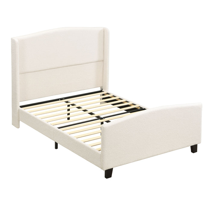 Platform Bed Frame With Tall Headboard And High Footboard