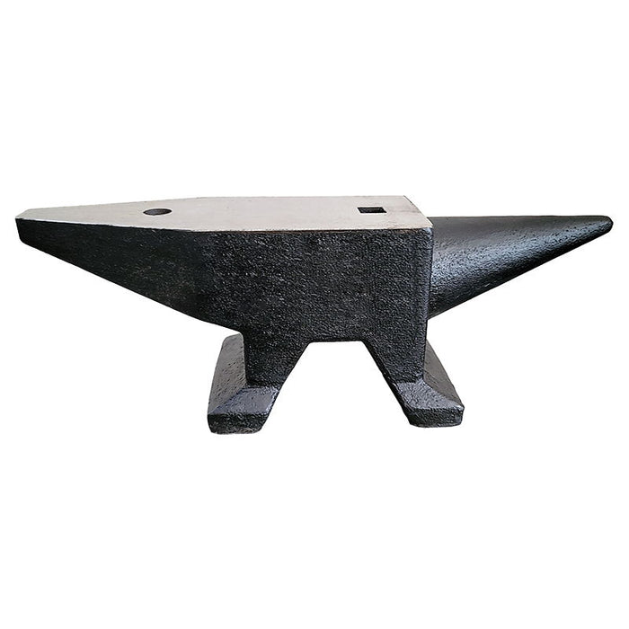 66Lbs Cast Steel Anvil, High Hardness Rugged Round Horn Anvil smith, Large Countertop And Stable Base, With Round And Square Hole, Metalsmith Tool For Bending And Shaping - Black