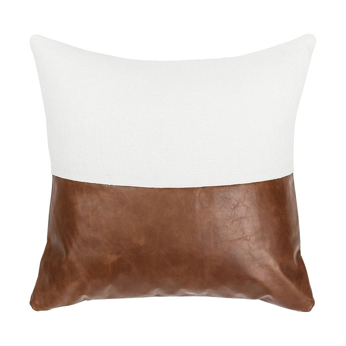 Canyon - 20" x 20" Pillow - Ivory / Kona Brown