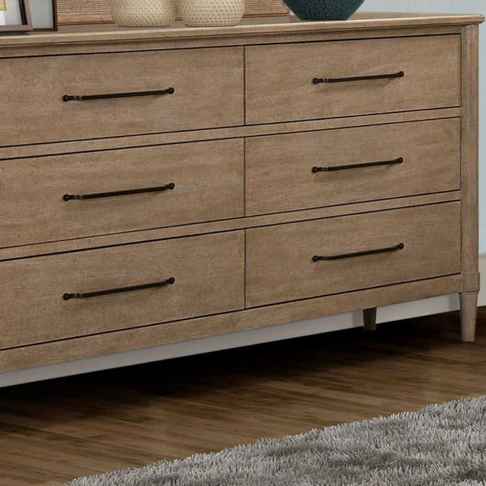 Casual 6 Drawer Dresser - Sand