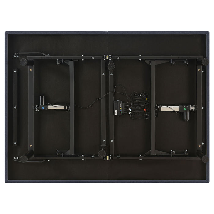 California King Adjustable Bed Base With Ergonomic Support And Wireless Remote Control - Black