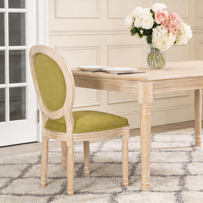 Upholstered With Round Back Dining Chairs (Set of 2)