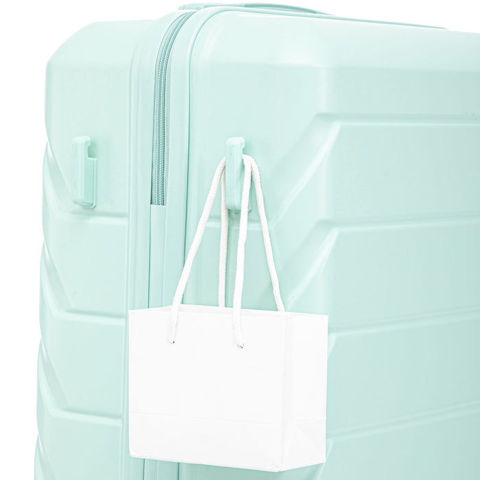 Hard Shell Luggage With Scratch Resistant Surface, 4 Wheels, Combination Lock & Side Hooks