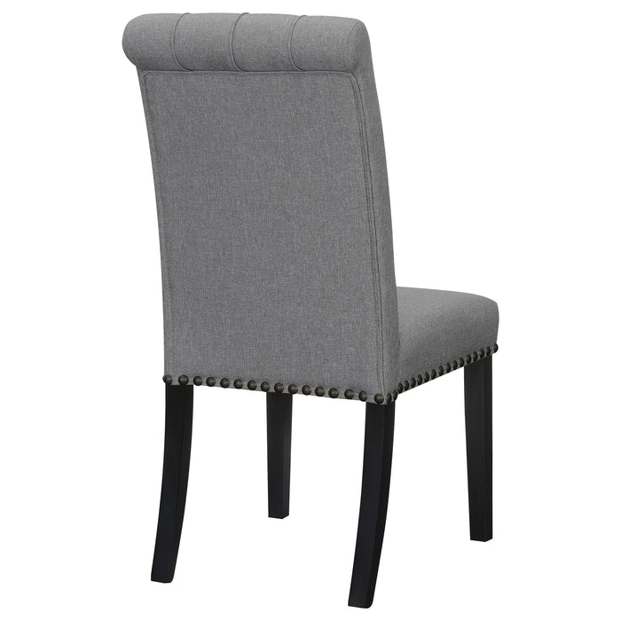 Tufted Rolled Backrest Side Chairs (Set of 2)