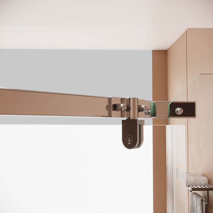 Frameless Neo Angle Shower Door WithTempered Glass