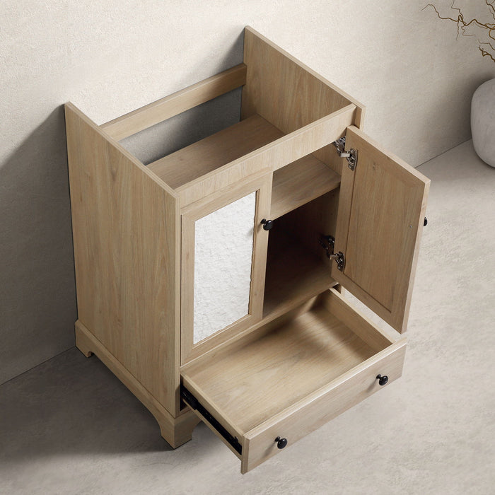 Bathroom Vanity With Basin, 1 Drawer Free Standing Storage - Brown